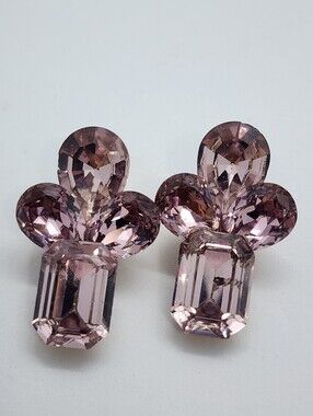 ✨️ 5 For 25 ✨️Purple Crystal Cluster Drop Earrings